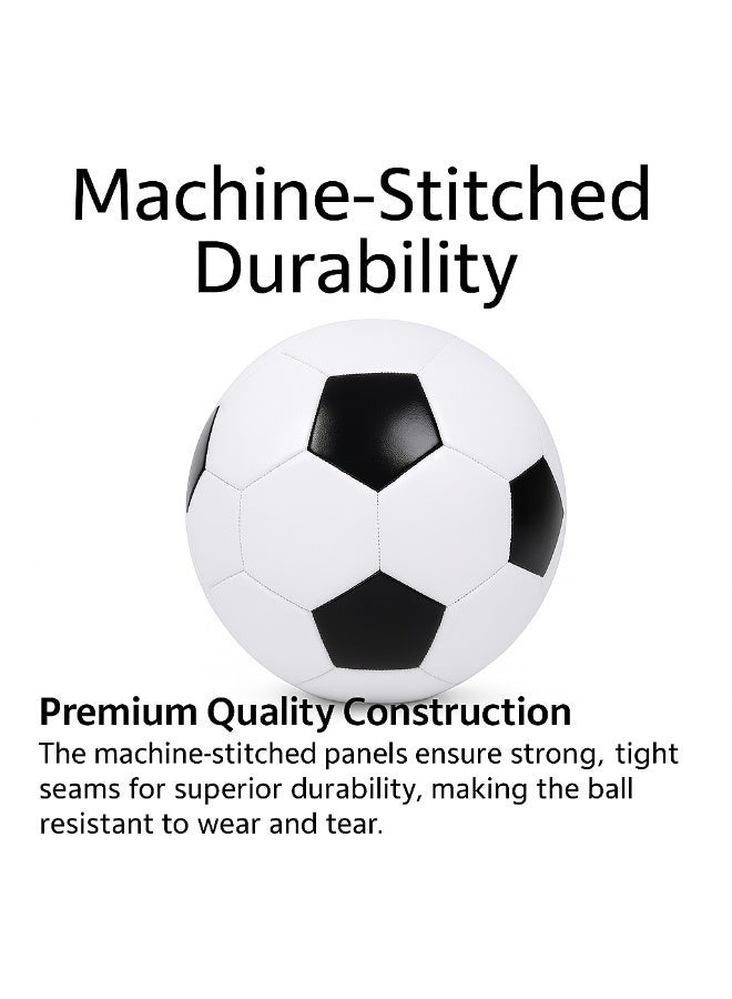 diu toyz Football Training Soccer Ball (Size 5 Classic White) - Image 4